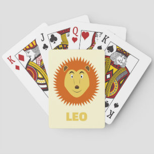 Leo-Sternzeichen Löwe Geburtstag Custom Spielkarten