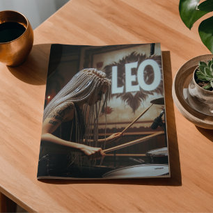 Leo Sternzeichen Musikerin Trommeln Decoupage  Seidenpapier