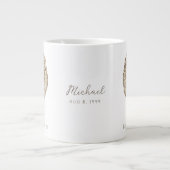 Leo-Sternzeichen personalisierter Name & Geburtsda Jumbo-Tasse (Vorderseite)
