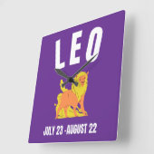 Leo-Sternzeichen Quadratische Wanduhr (Winkel)