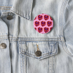 Leo-Sternzeichen-Schmetterlingsherz-Geburtstagstor Button