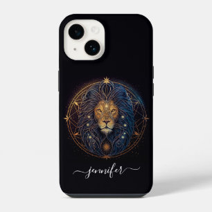 Leo Sternzeichen schwarz-goldene Case-Mate iPhone- iPhone 14 Hülle