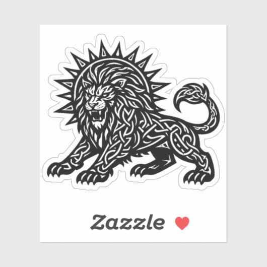 Leo-Sternzeichen Sonnenmähne Löwe | BurnsInHell Aufkleber (Blatt)