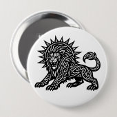 Leo Sternzeichen Sonnenmähne Löwe | BurnsInHell Button (Vorne & Hinten)