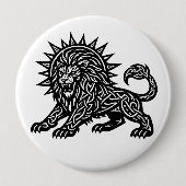 Leo Sternzeichen Sonnenmähne Löwe | BurnsInHell Button (Vorderseite)