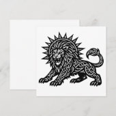 Leo-Sternzeichen Sonnenmähne Löwe | BurnsInHell Einladung (Vorne/Hinten)