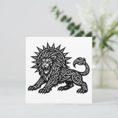 Leo-Sternzeichen Sonnenmähne Löwe | BurnsInHell Einladung (Stehend Vorderseite)