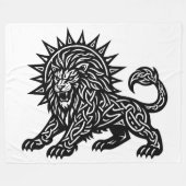 Leo Sternzeichen Sonnenmähne Löwe | BurnsInHell Fleecedecke (Vorderseite (Horizontal))