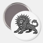 Leo Sternzeichen Sonnenmähne Löwe | BurnsInHell Magnet (Vorderseite/Rückseite)