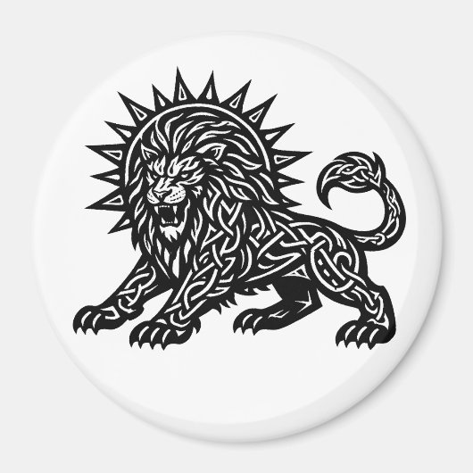 Leo Sternzeichen Sonnenmähne Löwe | BurnsInHell Magnet (Vorne)