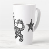 Leo Sternzeichen Sonnenmähne Löwe | BurnsInHell Milchtasse (Rechte Ecke)