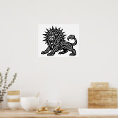 Leo Sternzeichen Sonnenmähne Löwe | BurnsInHell Poster (Küche)
