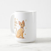 Leo-Sternzeichen-Sphynx-Katze Süße Illustrationsku Kaffeetasse (Vorderseite Links)