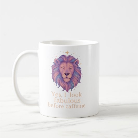 Leo-Sternzeichen-Tasse – Ja, ich sehe fantastisch Kaffeetasse (Links)