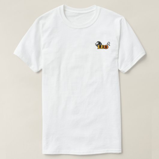 Leo-Sternzeichen Varsity Gold Ästhetik T-Shirt (Design vorne)