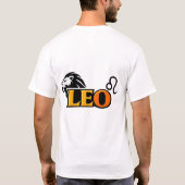 Leo-Sternzeichen Varsity Gold Ästhetik T-Shirt (Rückseite)