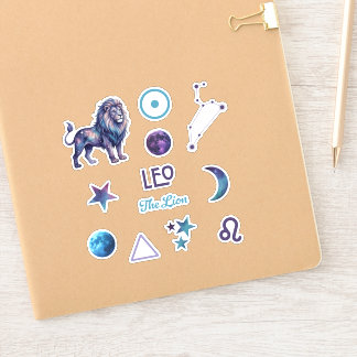 Leo-Sternzeichens-Sticker-Sammlung Aufkleber
