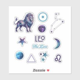 Leo-Sternzeichens-Sticker-Sammlung Aufkleber