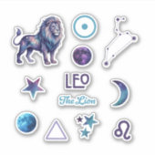 Leo-Sternzeichens-Sticker-Sammlung Aufkleber (Vorderseite)