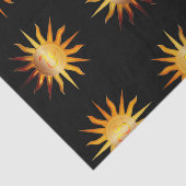Leo Sun Fire Sign Birth Monat Black Red & Gold Seidenpapier (Ausschnitt)
