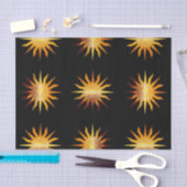 Leo Sun Fire Sign Birth Monat Black Red & Gold Seidenpapier (Handwerk)