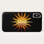 Leo Sun Fire Sign Birth Monat Rot & Gold Case-Mate iPhone Hülle (Rückseite (Horizontal))