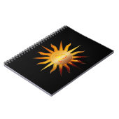 Leo Sun Fire Sign Birth Month Red & Gold Journal Notizblock (Linke Seite)