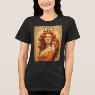 Leo Sun Sign Astrologie Lion Birthday Tri-Blend Shirt