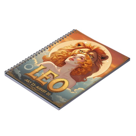 Leo Sun Sign July August Birthday Lion Notizblock (Linke Seite)