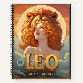 Leo Sun Sign July August Birthday Lion Notizblock