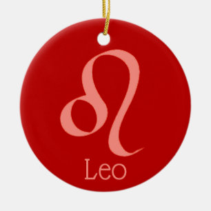 Leo Sun Sign Zodiac Symbol Keramik Ornament