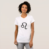 Leo-Symbol - Dunkles T-Shirt - Angepasst (Vorne ganz)