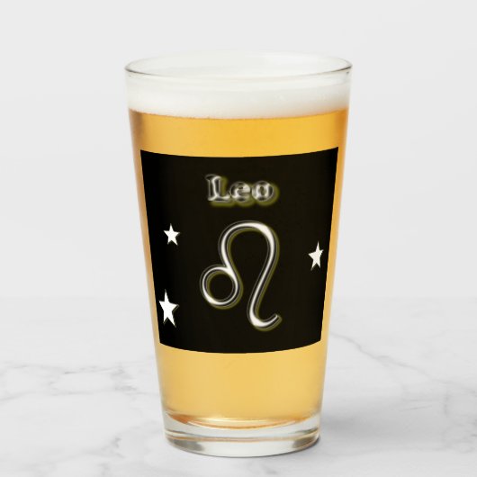 Leo-Symbol   Glas (Vorne (Gefüllt))
