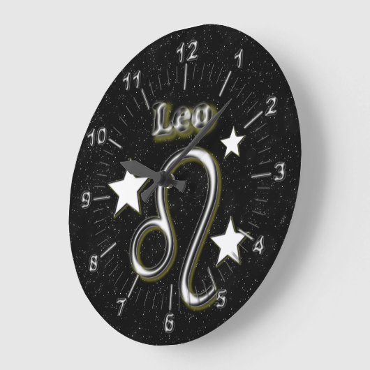 Leo-Symbol Große Wanduhr (Winkel)