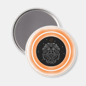 Leo Symbol – Minimal Astrology Emblem Magnet (Vorderseite/Rückseite)