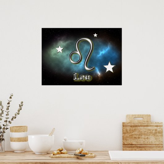 Leo-Symbol Poster (Küche)