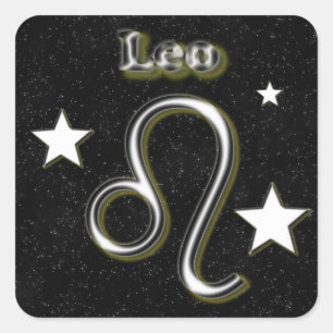 Leo-Symbol Quadratischer Aufkleber