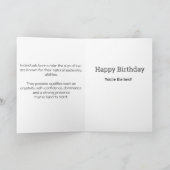 Leo Symbol Zodiac Aquarellfarben Astrologie Geburt Karte (Innenseite)