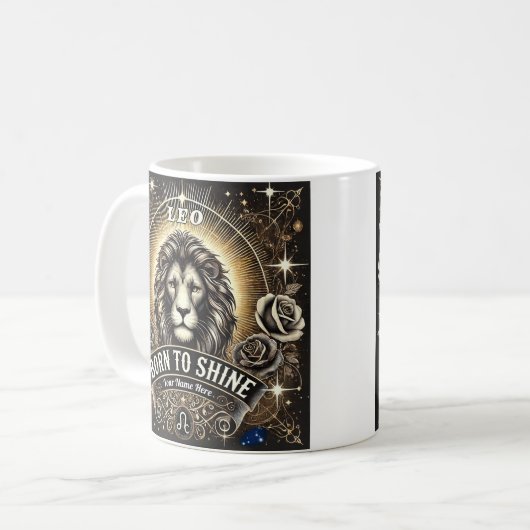 Leo Tasse - Bold Zodiac Gift for Leos (Vorderseite Links)
