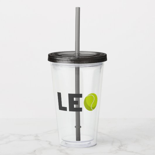Leo Tennis Acryltrinkbecher (Vorderseite)