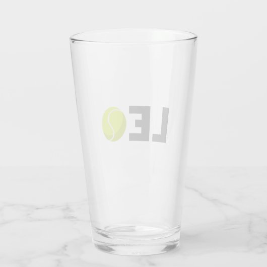 Leo Tennis Glas (Rückseite)