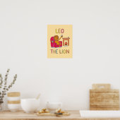 Leo the Lion art, King of the Sitting room Poster (Küche)