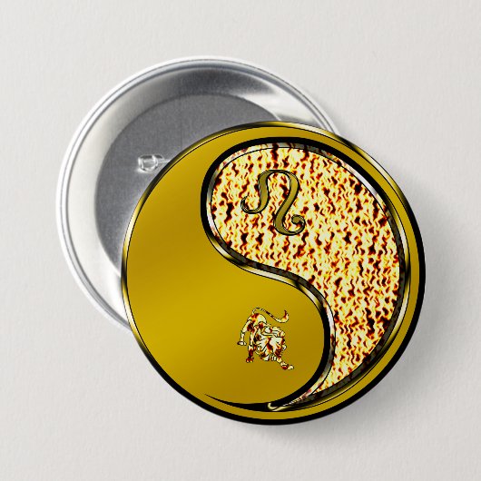 Leo the Lion Button (Vorne & Hinten)
