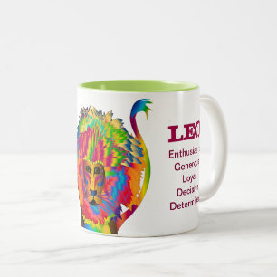 Leo the Lion Characters, Kaleidoscope Group Zweifarbige Tasse