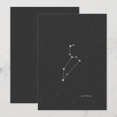 Leo, 'The Lion' Constellation Feiertagskarte (Vorne/Hinten)
