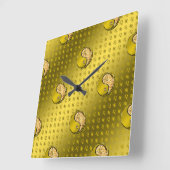 Leo the Lion Quadratische Wanduhr (Winkel)