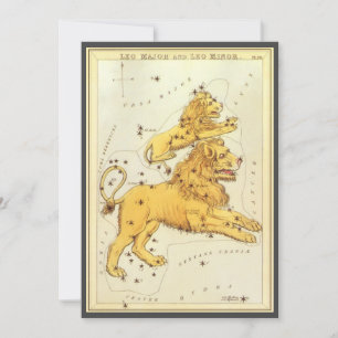 Leo the Lion Vintag Constellation Urania Mirror Einladung