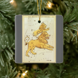 Leo the Lion Vintag Constellation Urania Mirror Keramikornament
