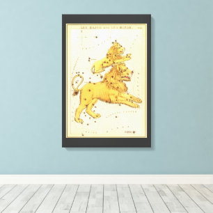 Leo the Lion Vintag Constellation Urania Mirror Leinwanddruck
