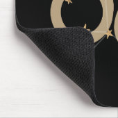 Leo the Lion Zodiac Constellation goldene Sterne Mousepad (Ecke)